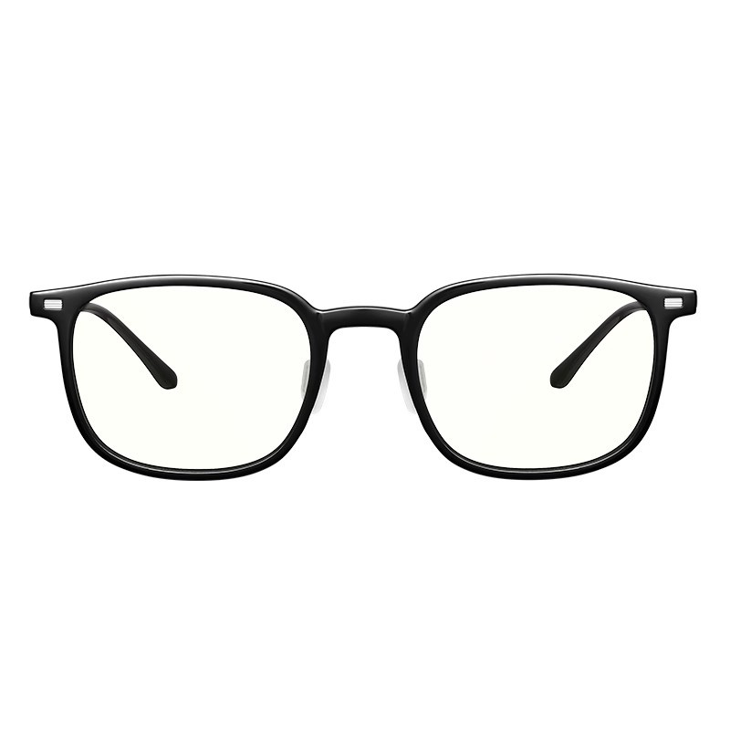 小米 米家防蓝光眼镜 方形 男女防辐射电脑护目镜平面无度数眼镜 灰色