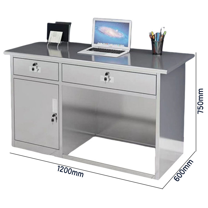 景福达不锈钢写字台100*60*75cm张高清大图