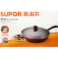 苏泊尔(SUPOR)炒锅不粘锅34cm易清洁少油烟不生锈炒菜锅明火燃气灶煤气灶锅具PC34S3苏泊尔炊具烹饪厨房铝合金