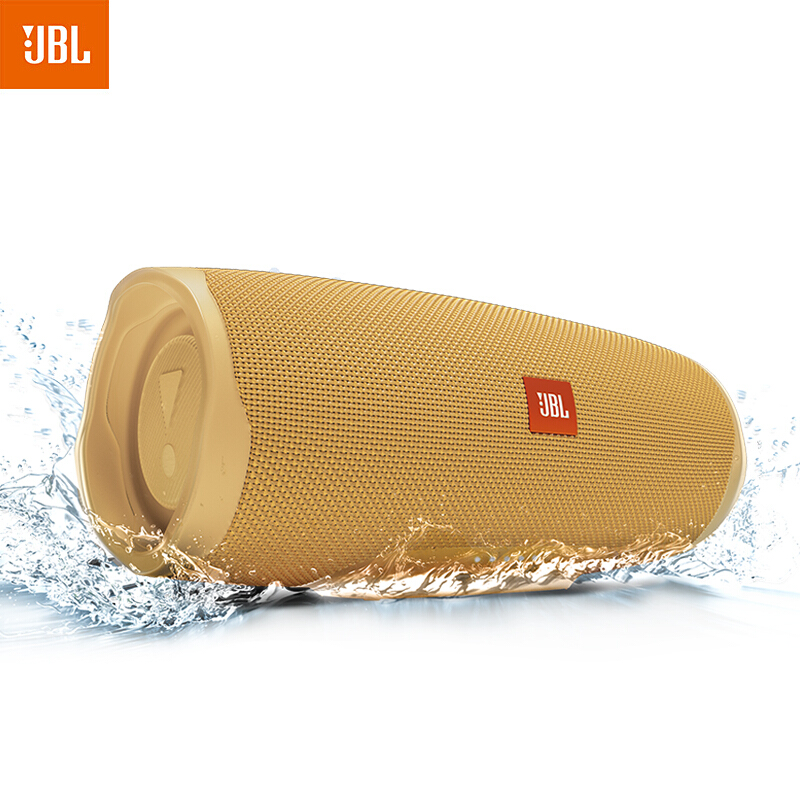 JBL Charge4 音乐冲击波4 蓝牙小音箱 便携迷你音响 低音炮 防水设计 支持多台串联 黄色高清大图