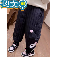 绿彩虹光女童棉裤冬季加绒儿童秋冬款一条过冬外穿女宝宝冬装三层加厚裤子