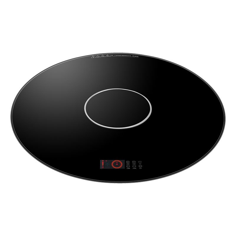 先科暖菜板加热饭菜保温板多功能餐桌垫电动旋转热菜神器[白色120电磁炉款+火锅+电动旋转(金属包边)]无语音功能高清大图