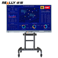 锐丽100英寸智能会议平板 4K超高清商用触摸电视会议教学一体机 远程会议显示器 安卓双系统 触摸交互式电子白板