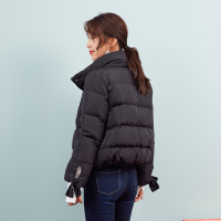 [2件1.5折价:59.9,分享商品可得券]美特斯邦威轻羽绒服女短款绑带保暖面包服潮商场款