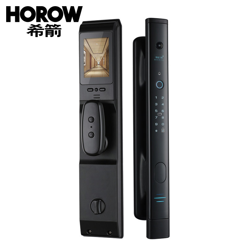 希箭 指纹锁密码锁家用防盗门酒店门锁电子锁全自动刷卡锁 R5全自动智能锁