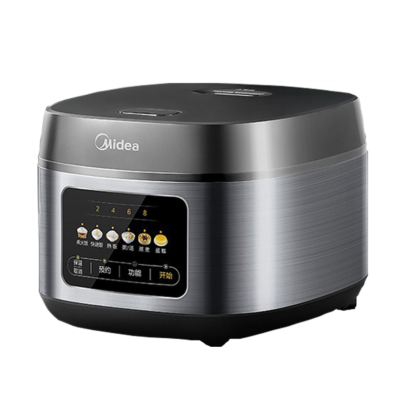 美的(Midea)电饭煲家用智能迷你电饭煲金属机身柴火饭煮粥煲汤蛋糕多功能4L大容量彩屏电饭锅 [MB-RE429]