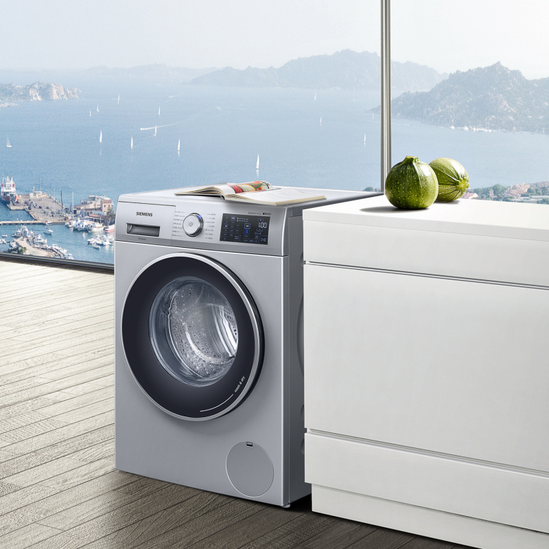 西门子(SIEMENS)WJ45UQ080W 10公斤 洗烘一体机 全自动变频滚筒洗衣机 洗干一体 热风除菌 热风清新
