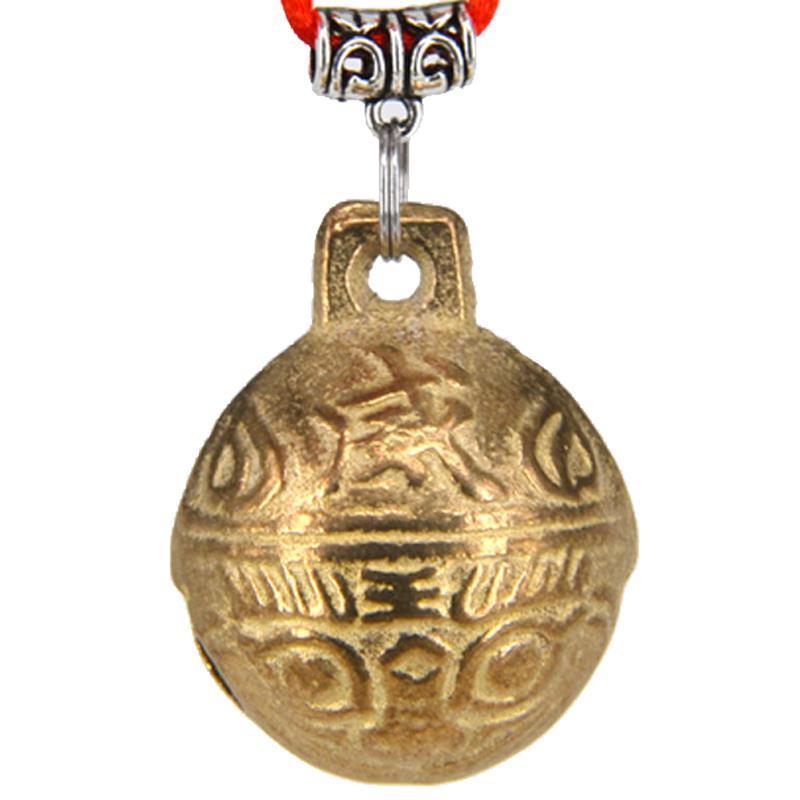 福字铃(直径1.4CM) M-中型 狗狗铃铛吊坠虎头铜铃铛泰迪金毛发声防丢挂饰狗牌猫牌宠物饰品