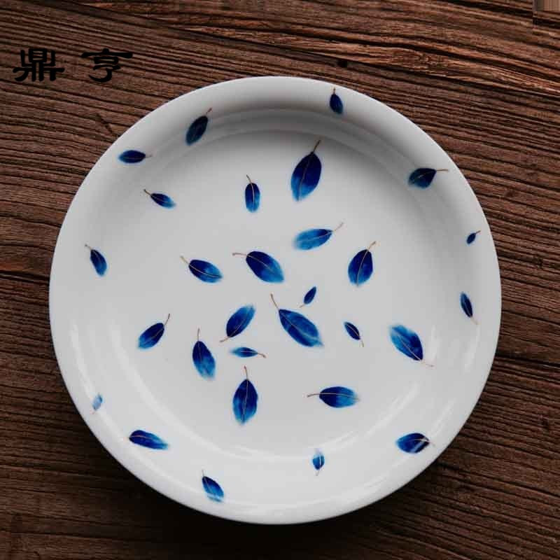 鼎亨原创手绘釉下彩青花餐具景德镇陶瓷餐具菜盘圆盘中式家用