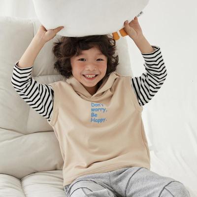 [1件3折价:51]moomoo童装男童卫衣春秋新款男中童休闲索罗娜面料假两件式