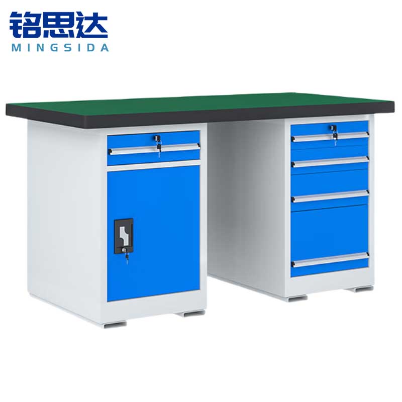 铭思达重型钳工操作台1.5米五抽一门张