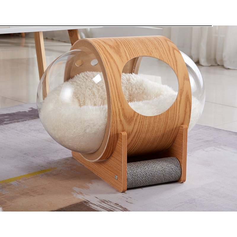 太空舱猫窝米妮透明猫产房太空猫包实木太空猫爬架睡眠太空仓