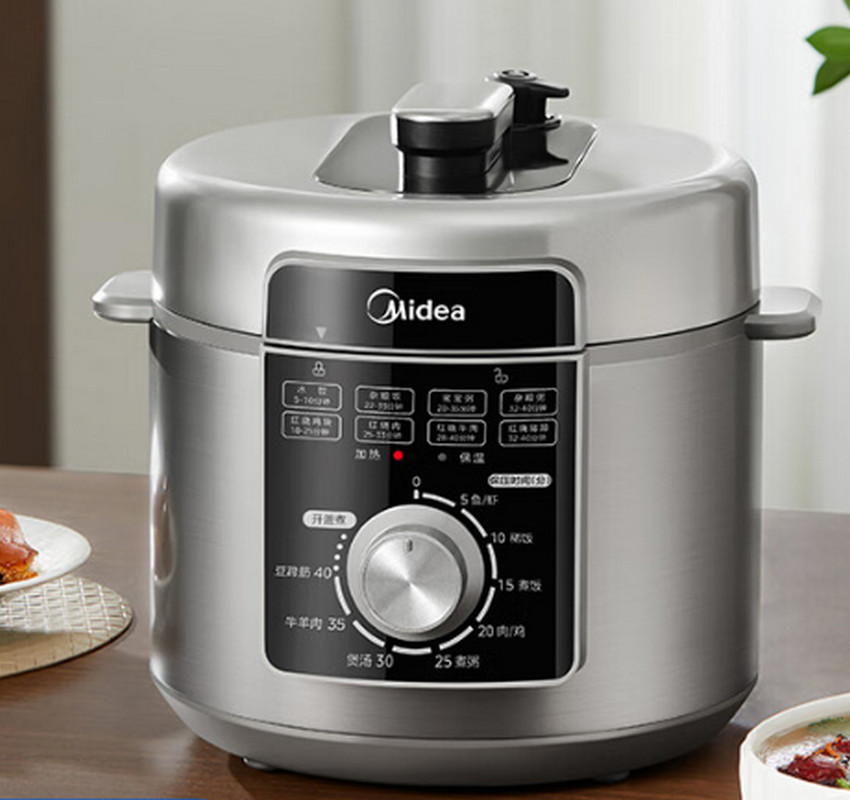 美的(Midea) 电压力锅MY-E6329 旋钮菜单6L加厚内胆千瓦大火力开盖煮易拆洗排气阀14重安全保护