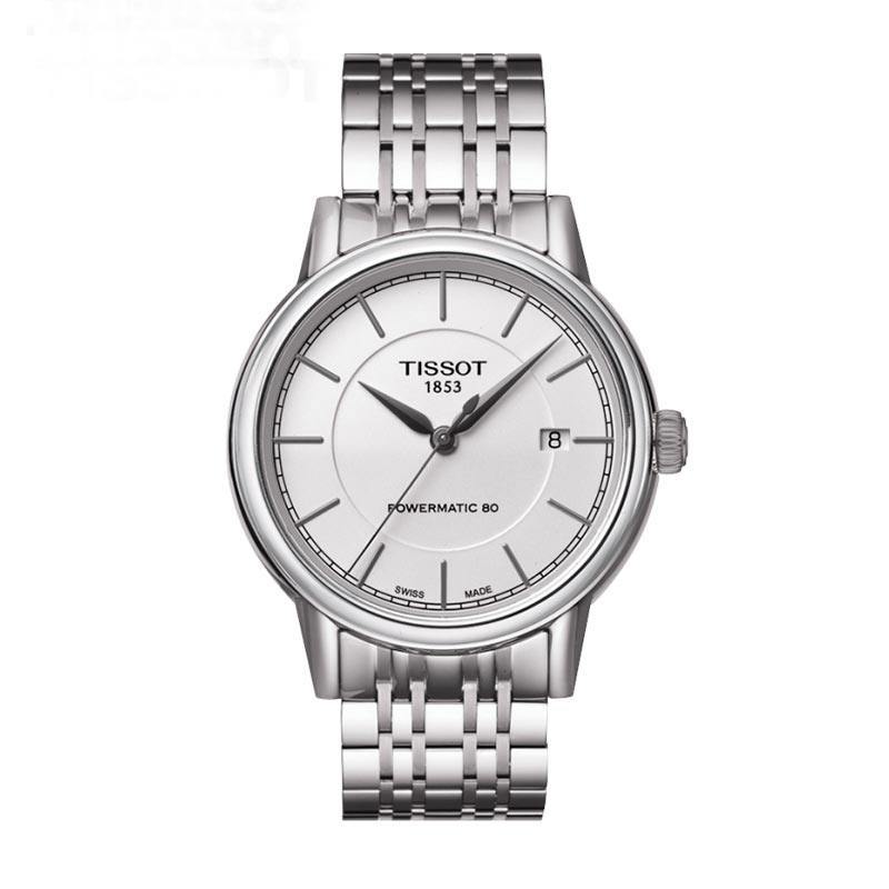 天梭TISSOT卡森系列钢带自动机械 机芯男士手表 机械表 男T085.407.11.011.00