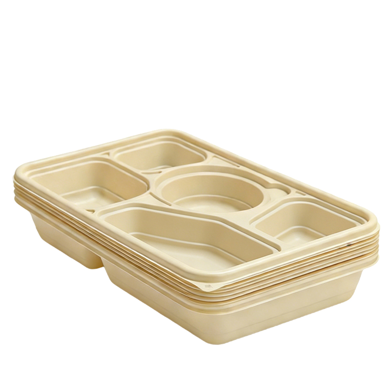 珂美芙 可降解五格餐盒 100个 箱高清大图