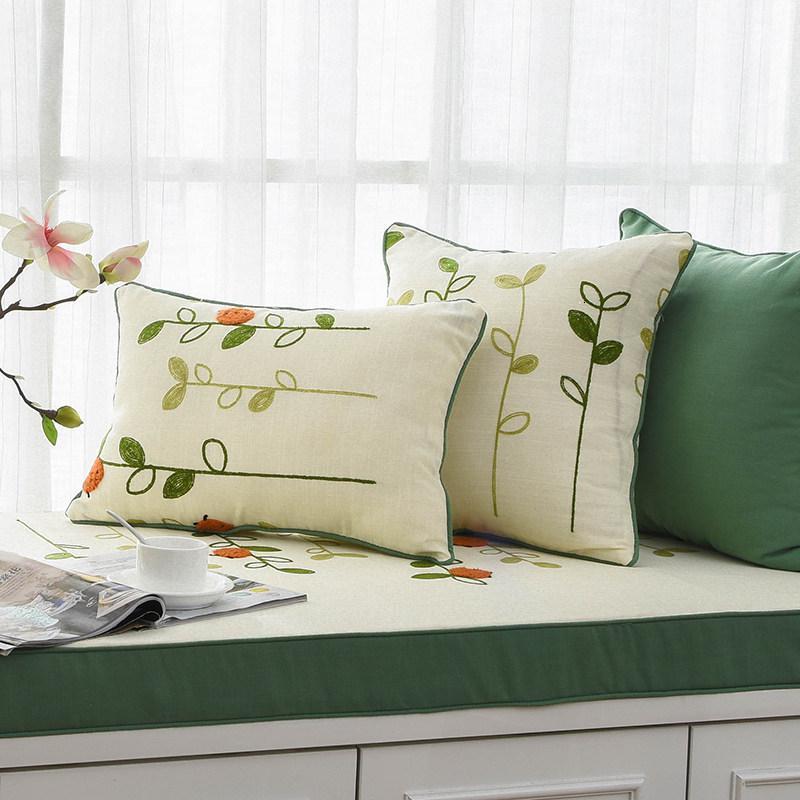 定制#配套飘窗垫#窗台垫#榻榻米 花14号圆蒲团40*40*5