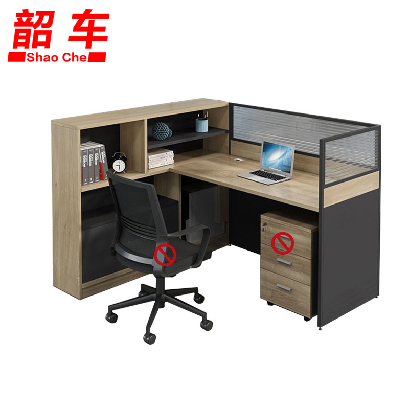 韶车屏风工位办公桌单人位1.5m张高清大图