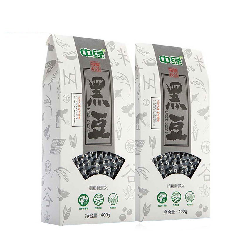 WQLQ中绿东北五谷杂粮农家自产黑豆400g*2袋