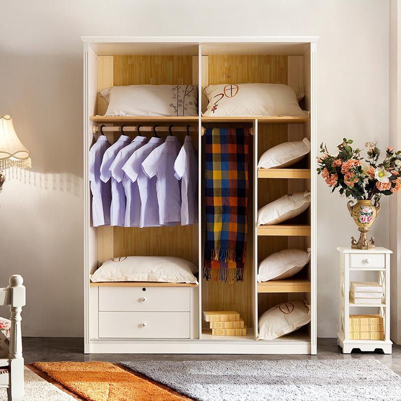 闪电客衣橱拉两推拉衣柜白色卧室特价衣柜2滑卧室参数