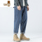 YANXU裤子男士秋季复古牛仔裤男裤潮牌宽松直筒男款款休闲男生长裤