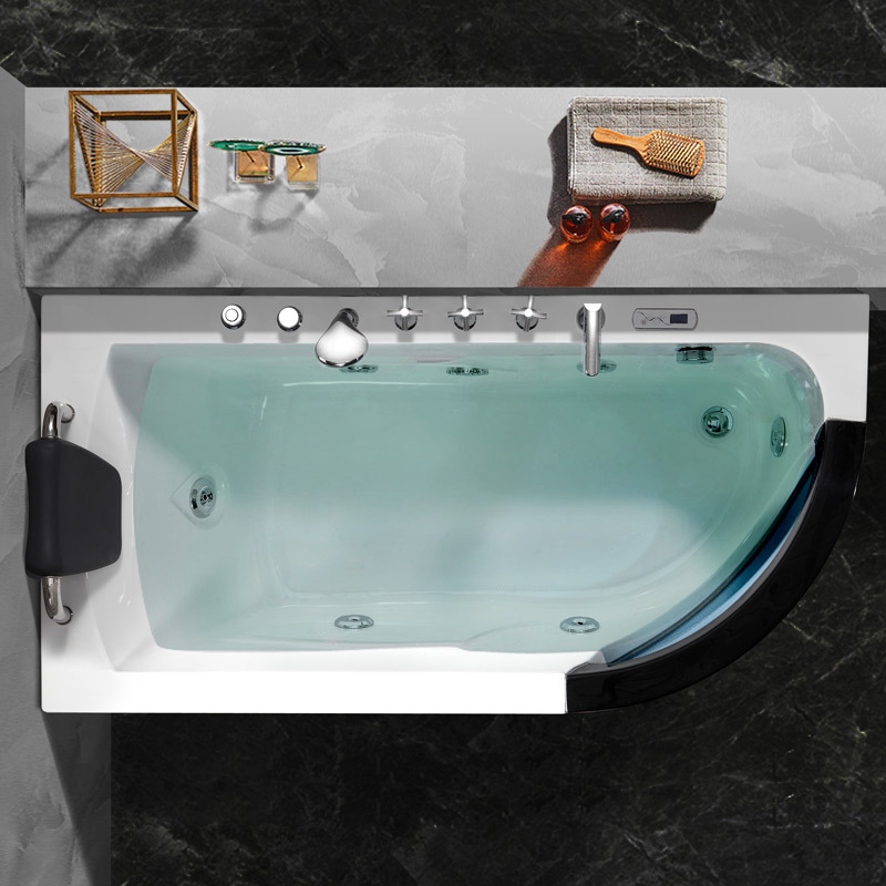 家用浴缸 亚克力成人冲浪按摩浴缸恒温网红彩灯泡泡浴室深泡小型浴池