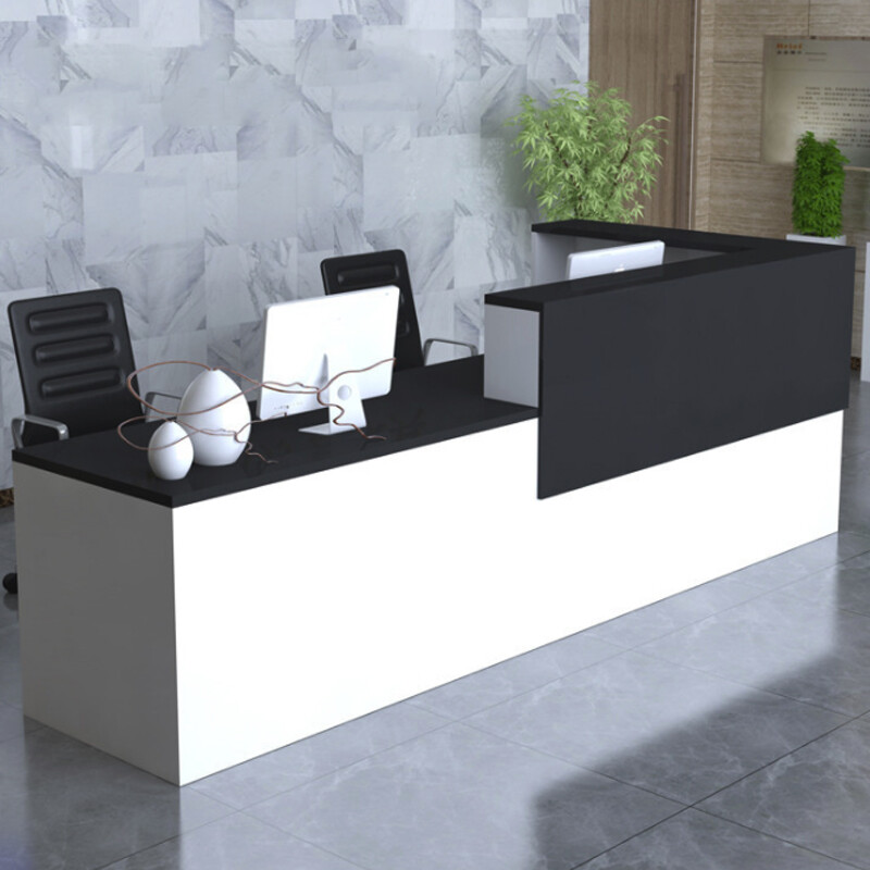 绵冠MIANGUAN前台接待台简约现代咨询迎宾收银台前台办公桌吧台办公室柜台-3高清大图