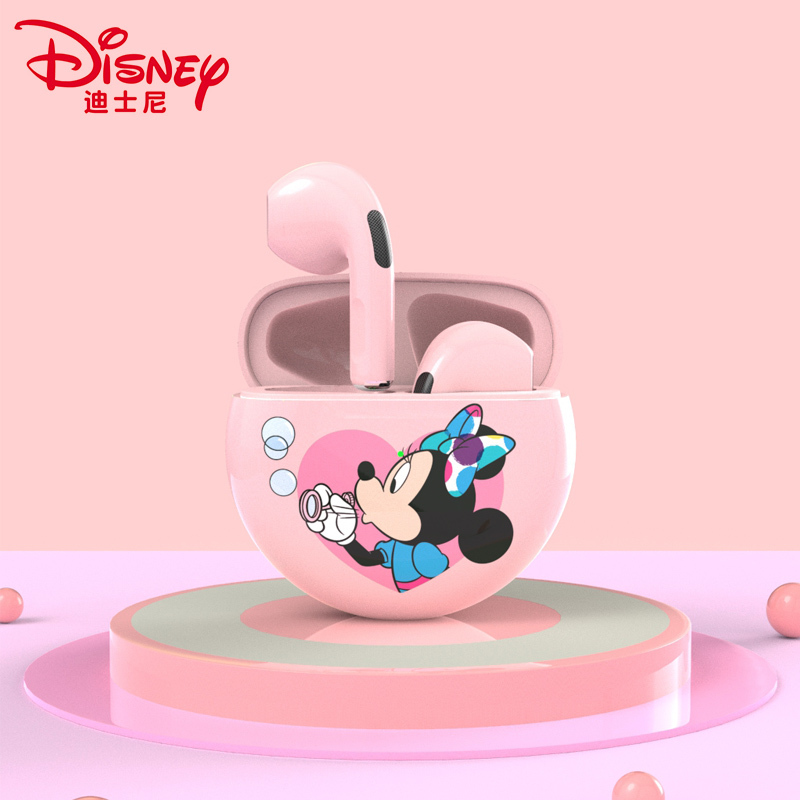 Disney迪士尼q33蓝牙耳机米奇米妮2022年新款女学生音乐降噪通话苹果ipad网课入耳式真无线vivo耳麦OPPO
