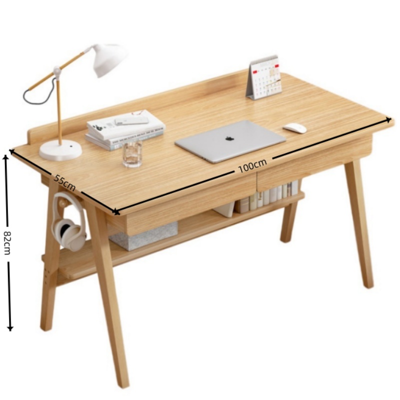 攸形木质书桌1000*550*820mm张高清大图