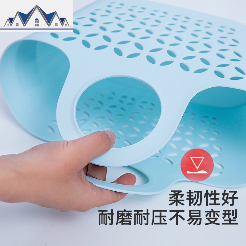 洗浴篮子收纳篮浴筐洗澡手提篮塑料洗漱篮卫生间浴室收纳筐 三维工匠高清大图