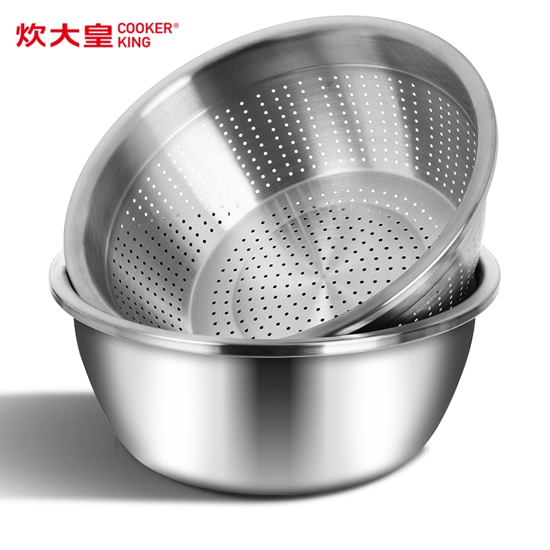 炊大皇(COOKER KING)不锈钢盆筛28cm