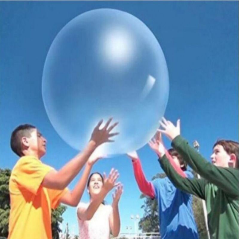天蓝色 大号能吹70cm 玩具泡泡球wubble bubble ball儿童玩具弹力球注水充气球