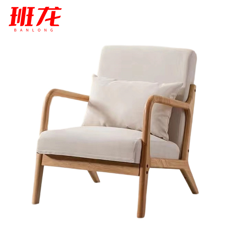 班龙沙发单人位棉麻张高清大图