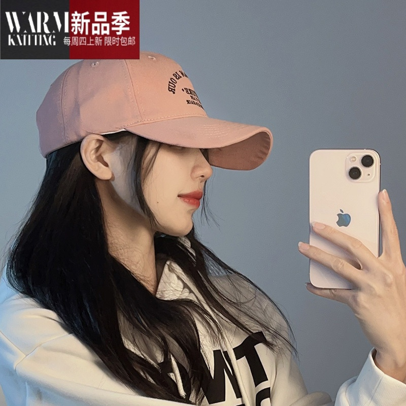 shanchao硬顶棒球帽女显脸小鸭舌帽韩国ins时尚潮牌2023新款遮阳