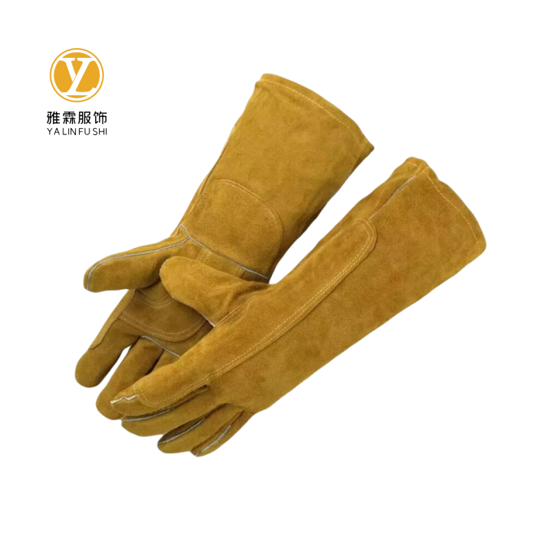 雅霖服 长款电焊牛皮手套防滑耐防烫隔热电YLF25051704 双高清大图
