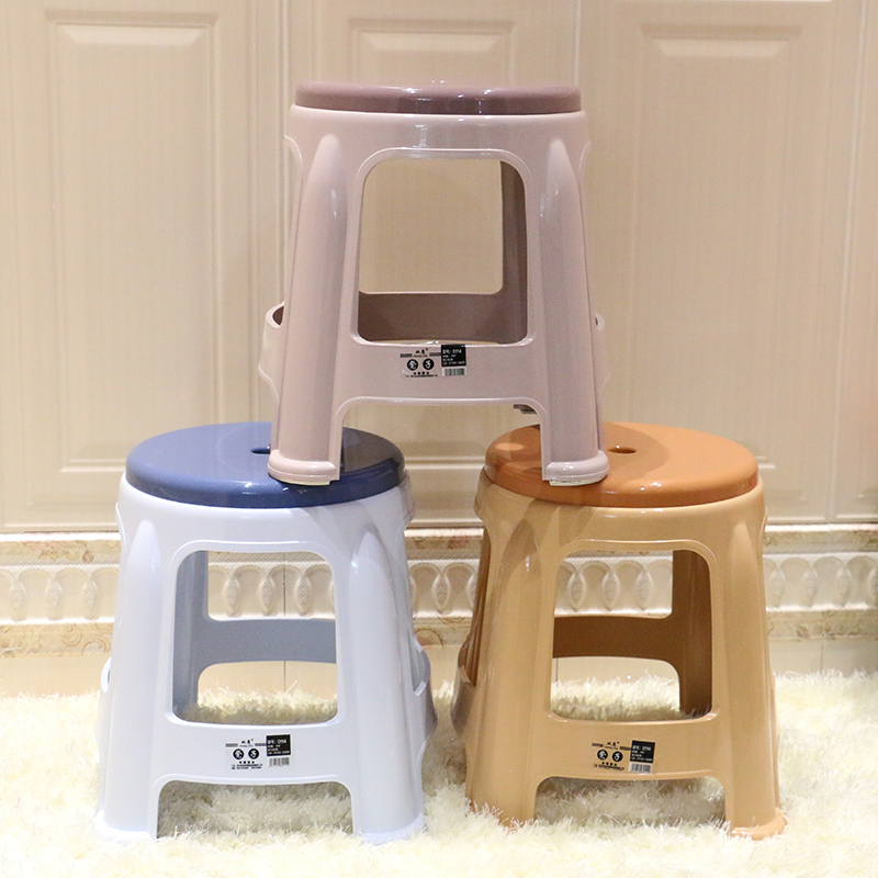 佳家达(JIAJIADA) 加厚成人方圆凳家用餐桌凳塑料凳子高凳板凳背椅子小凳子