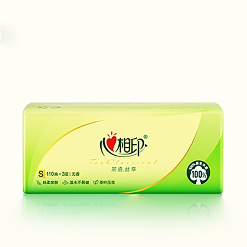 心相印 DT15110 茶语丝享抽纸3层110抽24包抽餐巾纸 ADA01067