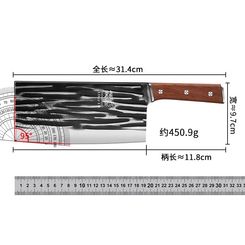 厨房刀具套装家用切菜刀菜板二合一组合全套厨具锋利砍骨刀Y8169高清大图