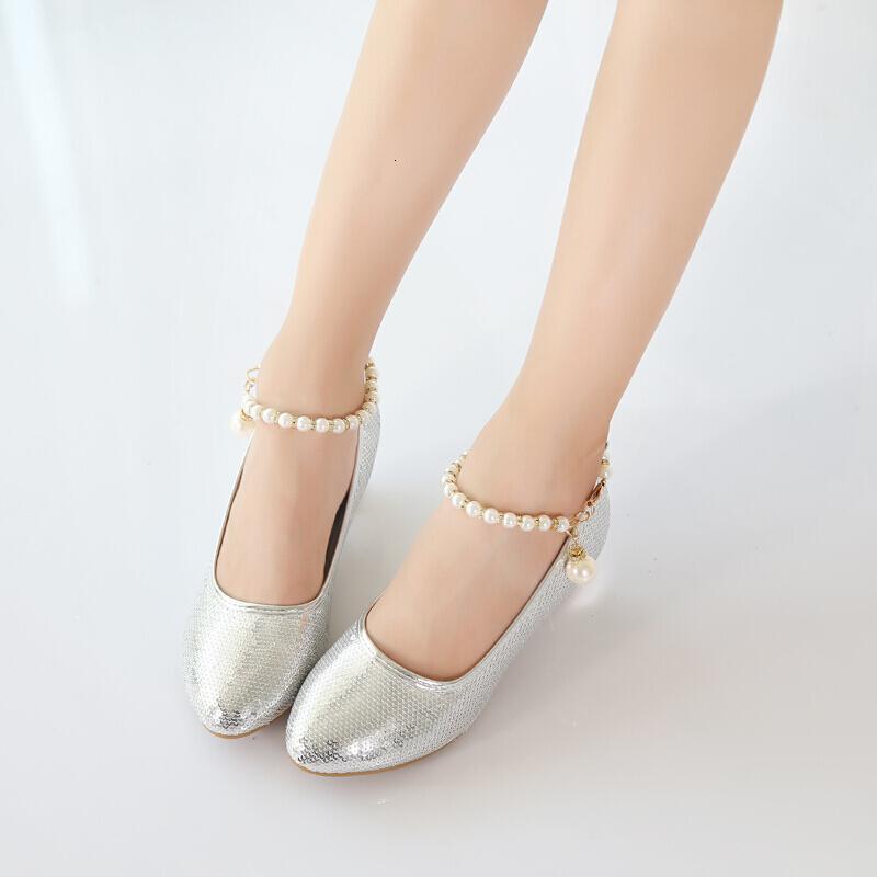 迪鲁奥diluao儿童高跟鞋女孩水晶鞋女童公主鞋中大童表演皮鞋10岁小