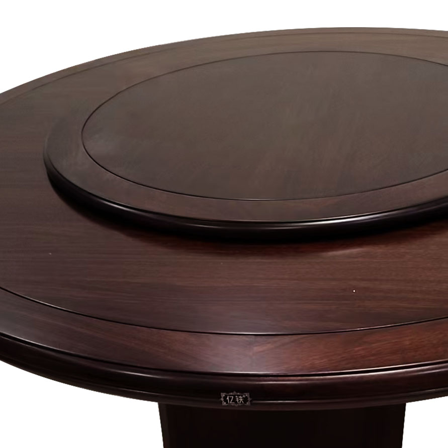 亿铁(YI TIE)中式餐桌圆形饭桌圆桌带转盘148*148*76cm/张高清大图