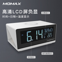 摩米士MOMAX苹果无线充电器数字闹钟无线充电座适用于iPhone13/12/11Pro/XsMax/XR/8Plus