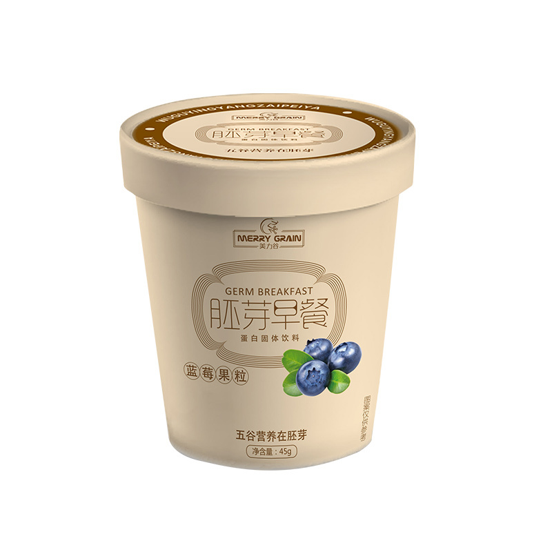 美力谷谷物胚芽代餐蓝莓果粒单杯装营养早餐养胃即食冲饮食品45g