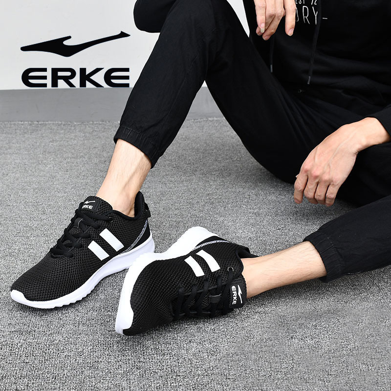 鸿星尔克(ERKE)2018新款男士透气舒适EVA网面减震百搭跑步鞋运动鞋51118202216