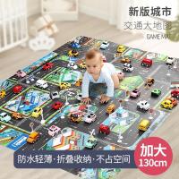 新款儿童城市交通模拟场景地图玩具小汽车停车场公路爬行游戏地垫