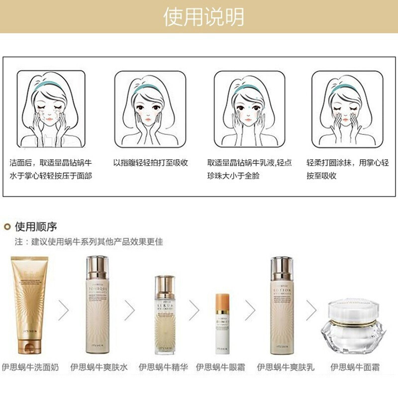 its skin伊思水乳套装 晶钻水乳洗面奶眼霜四件套 祛痘淡印保湿修复护肤礼盒