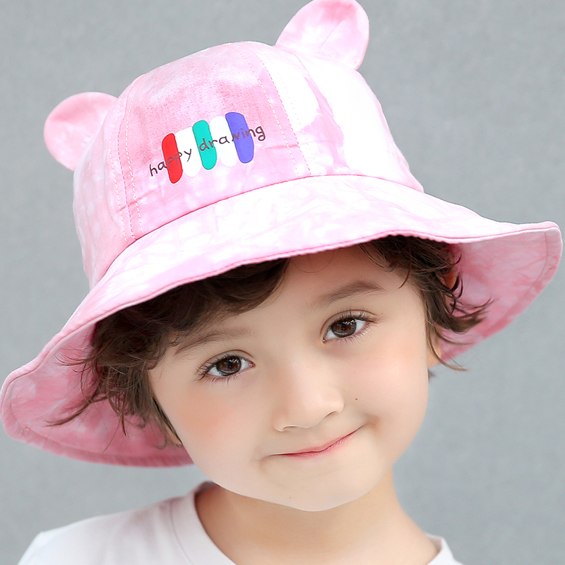 喻娄婴儿帽子春秋薄款遮阳帽女宝宝男童渔夫帽儿童可爱超萌夏季防晒帽