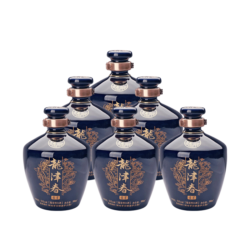 龙津春 青墨 酱香型白酒 500ml*6瓶 整箱装 53度