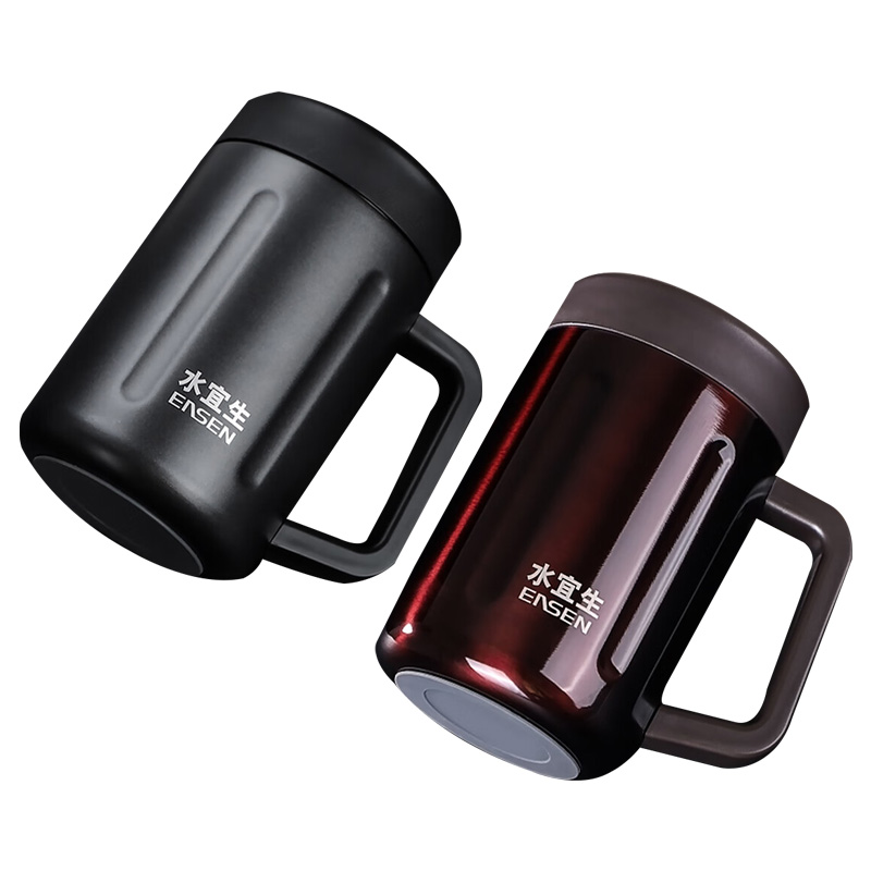 水宜生保温杯450ml简约实用易清洗可靠密封L515(颜色随机)