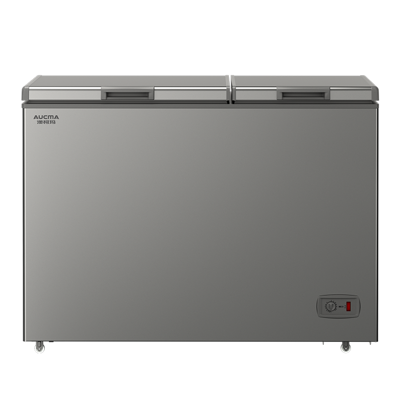 澳柯玛BCD-302CHNEV,铂金灰,顶开双温冷柜家用商用冷冻冷藏冰柜冷藏全铜管