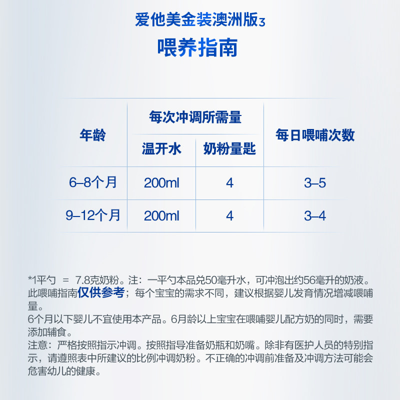 有效期到27年4月-3罐装 | Aptamil 澳洲爱他美 金装版 2段 婴幼儿配方奶粉 (6-12个月)900g高清大图