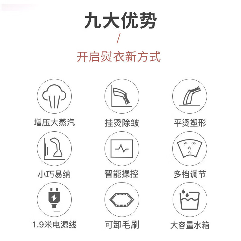 苏泊尔(SUPOR)挂烫机微增压大蒸汽手持挂烫机家用电熨斗大功率干湿熨烫旅行出差便携小型熨烫机 EGH-703A 香槟金高清大图